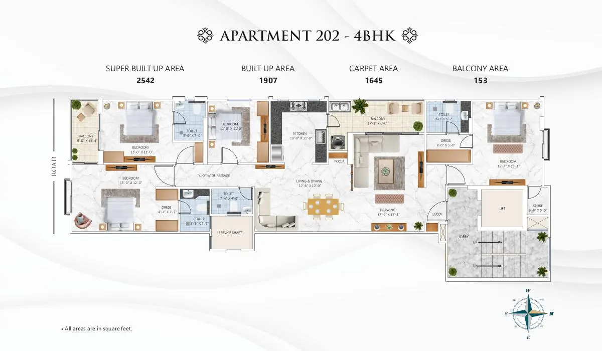 4 BHK Floor Plan